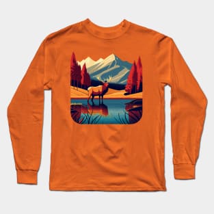 Elk reflection Long Sleeve T-Shirt